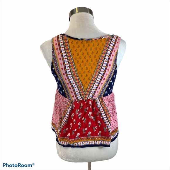 Patrons‎ of Peace Patchwork Boho Tank Top Size XS - Picture 2 of 11